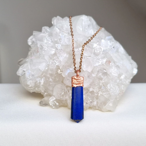 Lapis lazuli se zlatým pyritem - náhrdelník