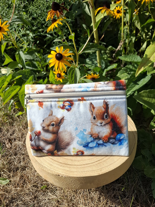 Taštička na drobnosti/kosmetiku - Veverušky