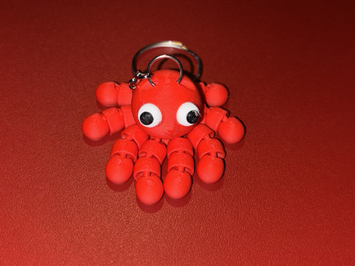 Pohyblivý přívěšek - 3D chobotnička