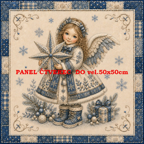 Bavlněný panel 10x10 cm - skladem