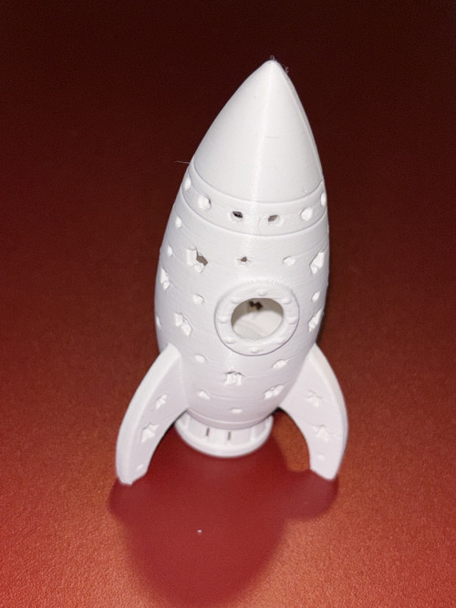 Svítící vesmírná raketa na LED čajovou svíc