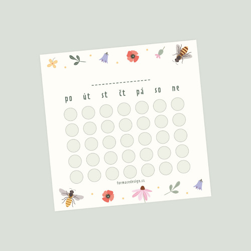 Samolepící bloček habit tracker