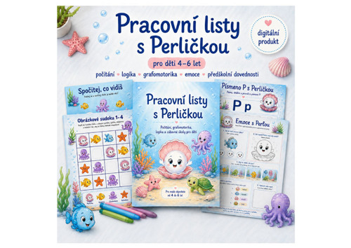 Pracovní listy s Perličkou pro děti 4–6 let