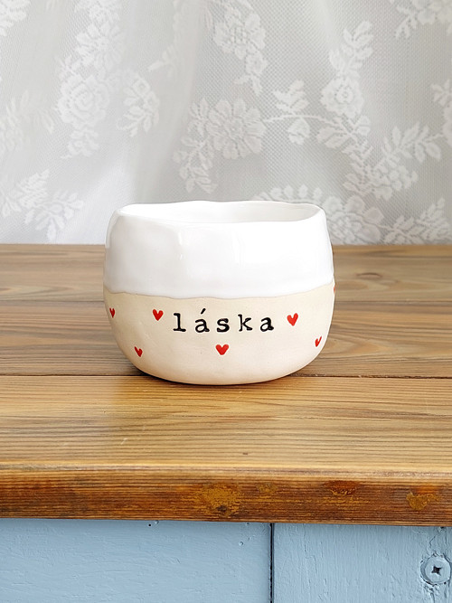 Keramicky kalíšek "láska"