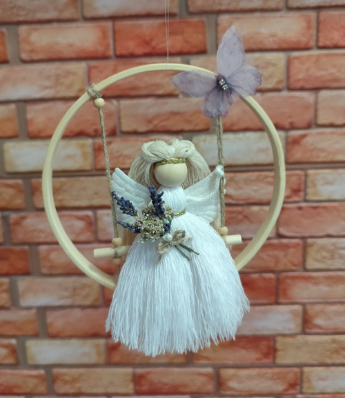 Macrame Andělka na houpačce