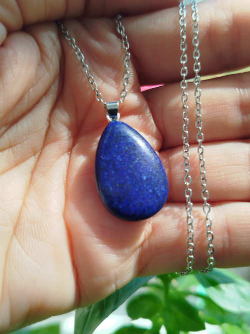 Náhrdelník kapka lapis lazuli , hypoalergennì