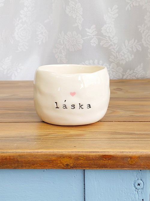 Keramický kalíšek - "láska"