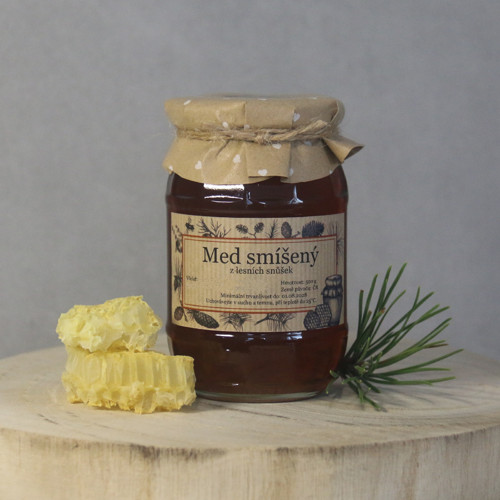 Včelí med smíšený z lesních snůšek 500 g RAW