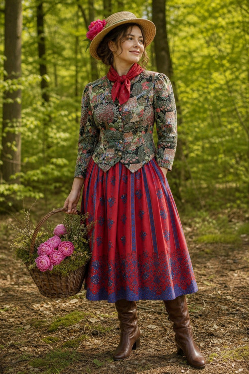 Halenka dobová se vzorem úžasným vel. 38