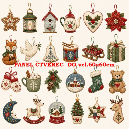 Bavlněný panel 35x35 cm - skladem