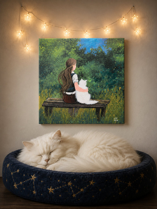 Místo v duši / originální obraz - 20x20cm