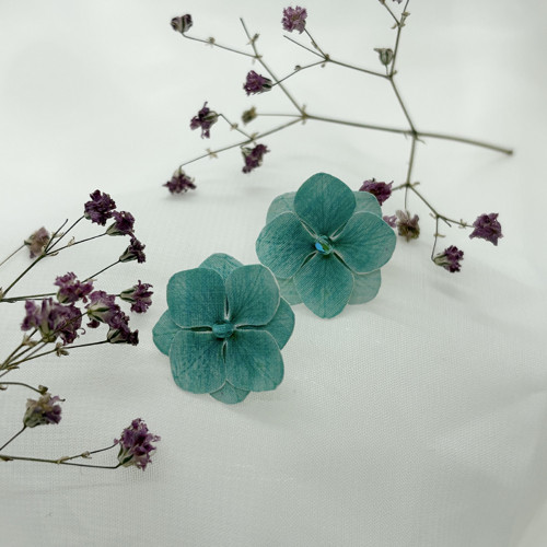 Náušnice puzety Hortenzie Grande Turquoise