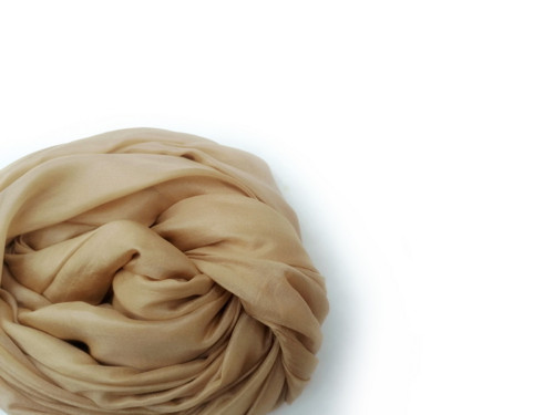"beige" hedvábná šála, pléd 180x90