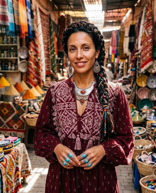 Boho jupénka wine — foto 1