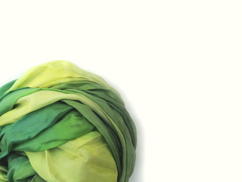 "green&yellow" hedvábná šála, pléd 180x90 skladom