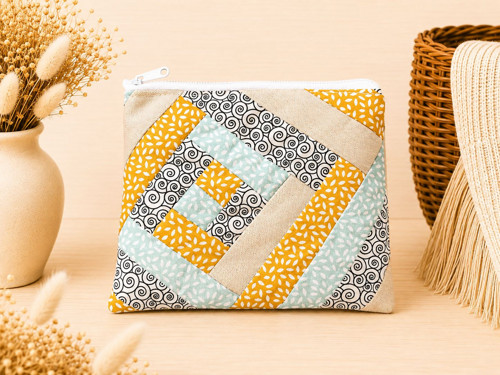 Kosmetická taštička patchwork podzimní