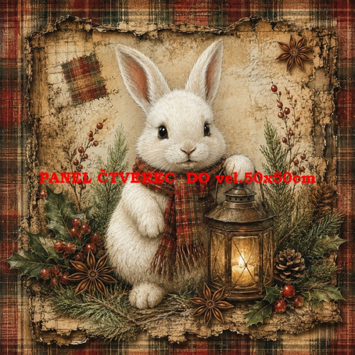 Bavlněný panel 10x10 cm