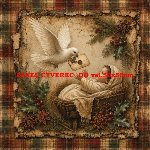 Bavlněný panel 10x10 cm