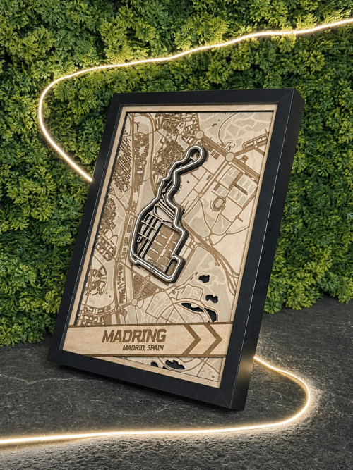 MADRING | Dřevěná 3D mapa | Dárek F1