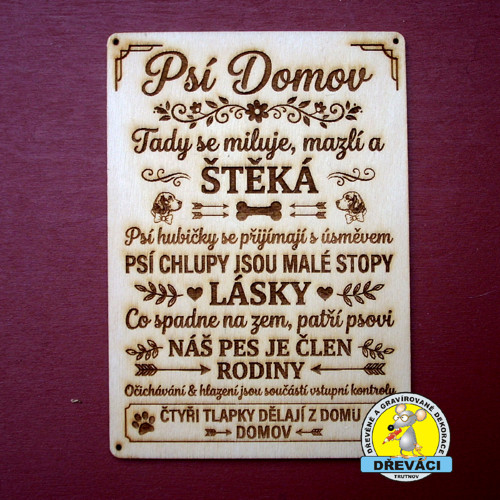 Cedulka PSÍ DOMOV.... KV0372 K