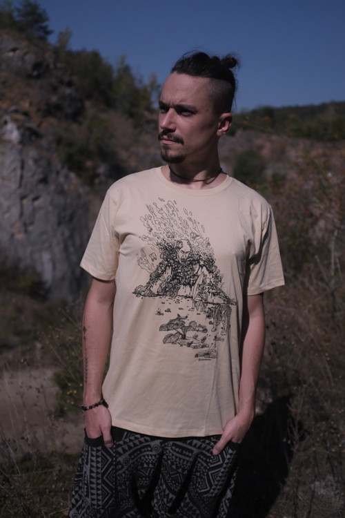 Unisex tričko PLASTIKUS od ROBOTANIKA - béžová