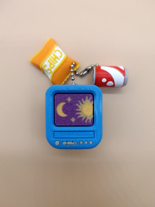 Retro televize - 3D tištěný klikač