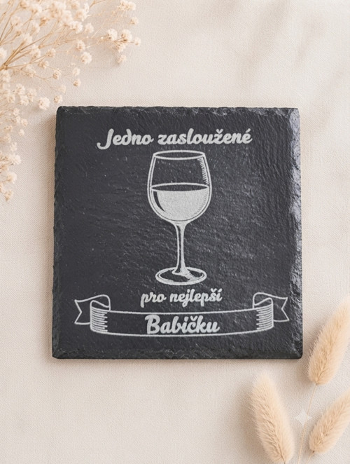 Břidlicový podtácek - pro nejlepší babičku