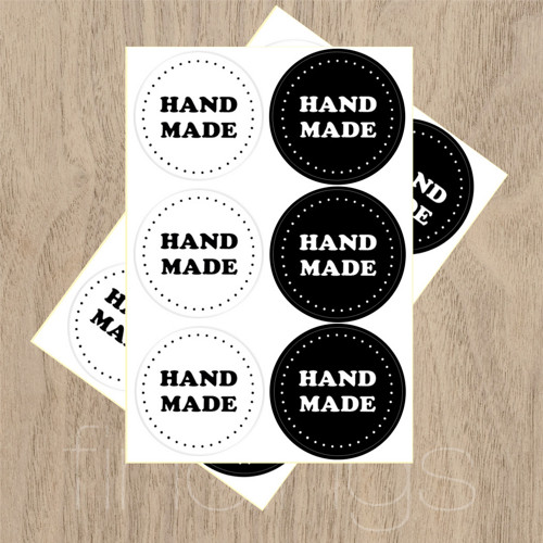 16 ks > Samolepky Hand Made (Black/White)