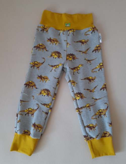 Tepláky - bez kapes, dino - vel. 92-98
