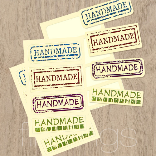 12 ks > Samolepky Hand Made 5cm