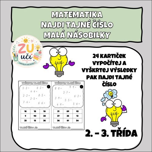 Najdi tajné číslo - Malá násobilka