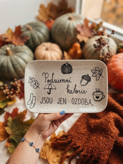 Podzimní malovaný talíř - Podzimní kalorie