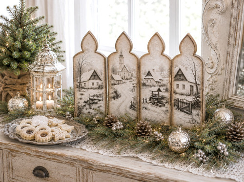 Adventní svíčky vánoční dekorace dřevo