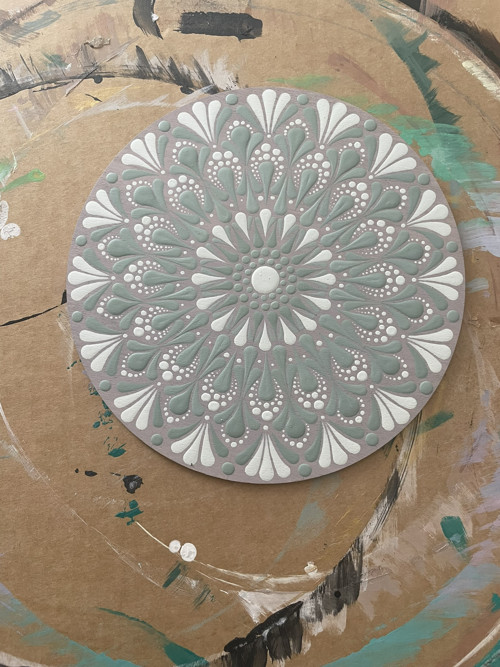 Mandala Mentolka - ručně malovaná, 20 cm