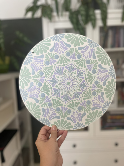 Mandala Luční sen - ručně malovaná, 30 cm