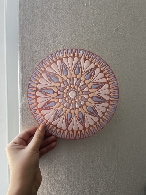 Mandala Korálovka - ručně malovaná, 20 cm