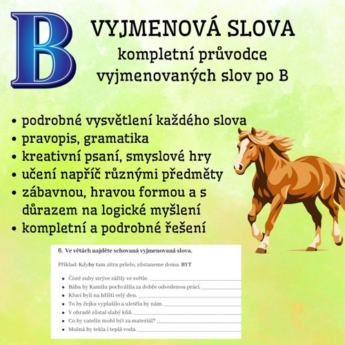 Vyjmenovaná slova po B: Kompletní průvodce (PDF)