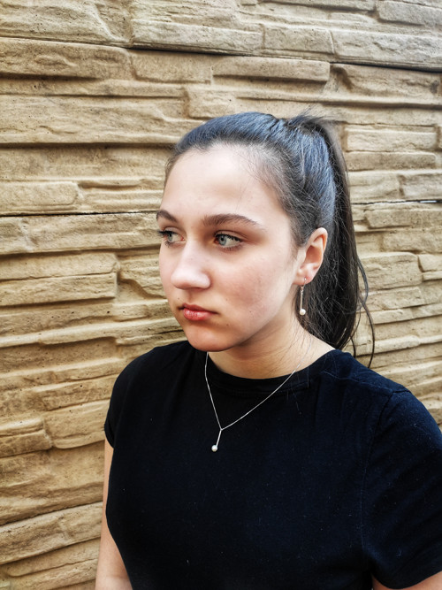 Stříbrná perlová souprava