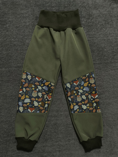 Zimní softshellové kalhoty vel. 104