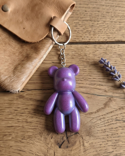 Violetta – fialový medvídek na klíče
