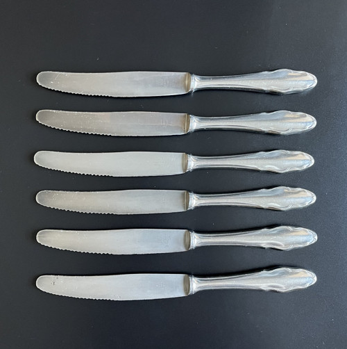 6x příborový retro nůž 24 cm, Roneusil, Solingen