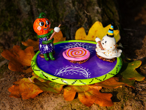Podzimní Halloween svícen
