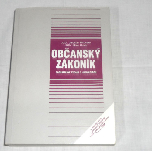 Občanský ZÁKONÍK 1994 s judikaturou, rejstřík 1994