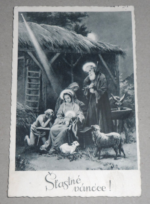 ČB vánoční POHLEDNICE, Vánoce 1939 — foto 1
