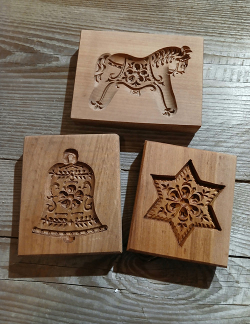 Dřevěné formy 3ks 6x7 7x9 cm