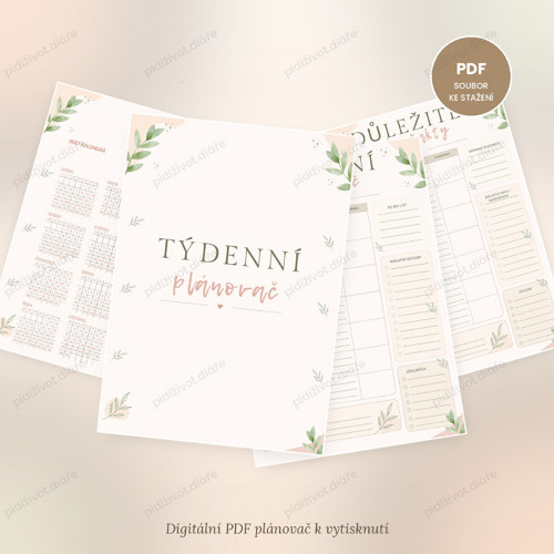 Týdenní plánovač na celý rok 2027 – PDF