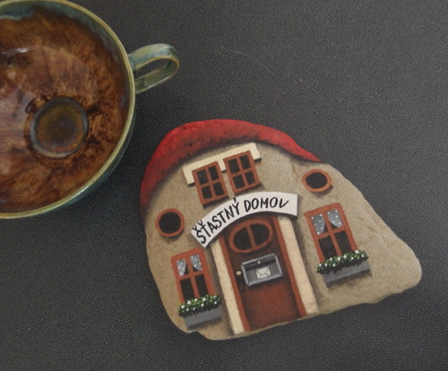 Šťastný domov -Oboustranný 17x15 cm