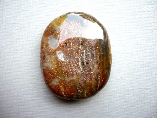Placka - jaspis brekcie 41 mm, č.613w