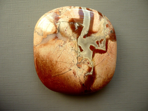 Placka - jaspis brekcie 46 mm, č.417f