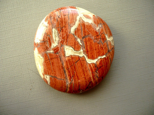 Placka - jaspis brekcie 41 mm, č.125s